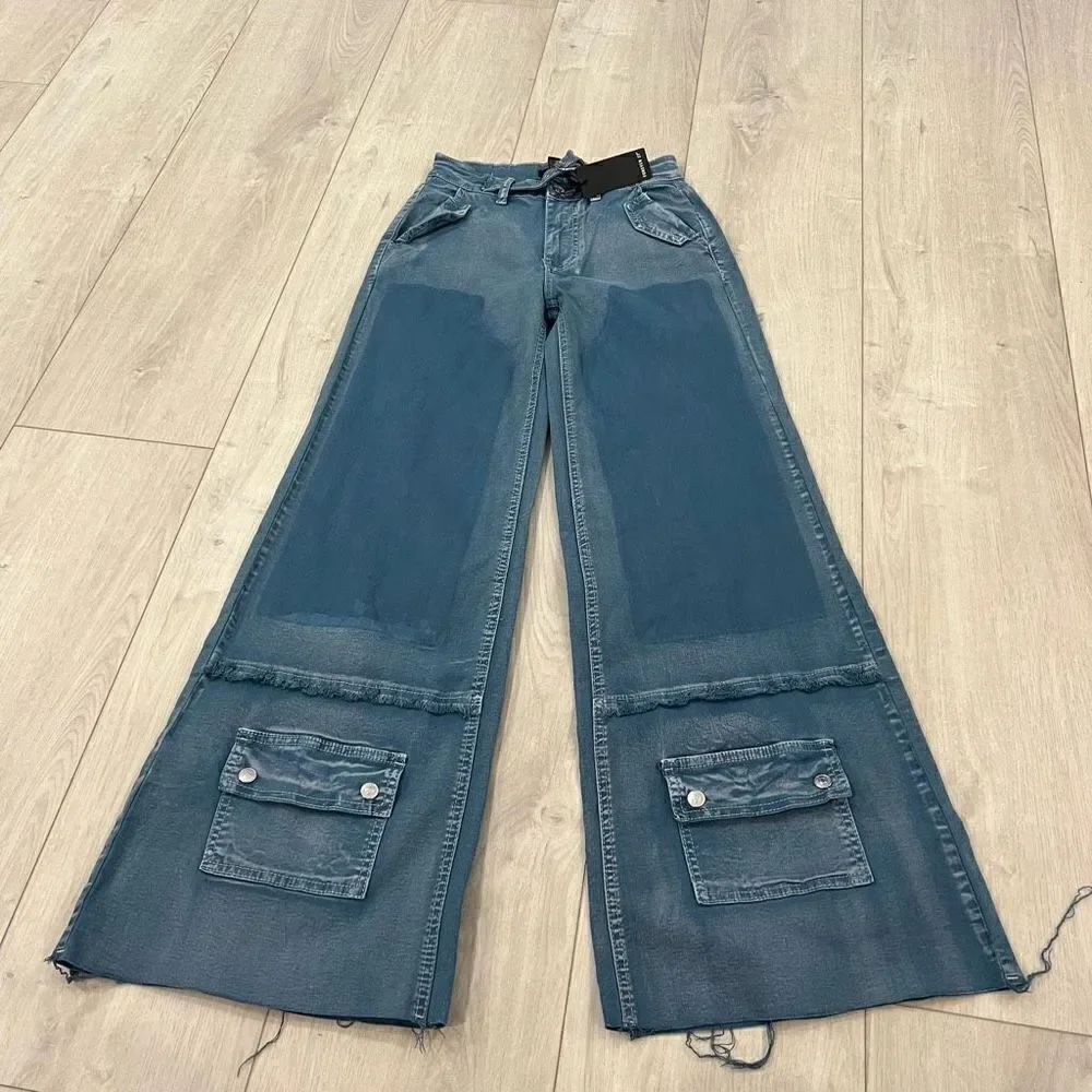 Forever 21 Acid Wash Belted Jeans size s